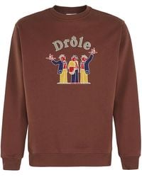 Drole de Monsieur - Sweatshirt mit Logo-Print - Lyst