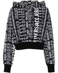 Versace Jeans Couture - Logo-Print Cotton Hoodie - Lyst