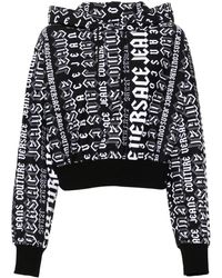 Versace Jeans Couture - Logo-Print Cotton Hoodie - Lyst