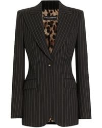 Dolce & Gabbana - Striped Single-Breasted Jacket - Lyst