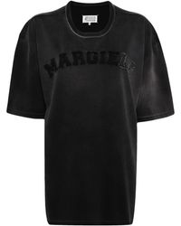 Maison Margiela - Logo-appliqué Cotton T-shirt - Lyst