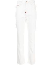 Kiton - Schmale High-Rise-Jeans - Lyst