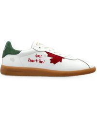 DSquared² - Rebels Maple-Leaf Embroidered Low-Top Sneakers - Lyst