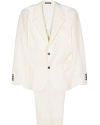 Emporio Armani - Single-breasted Linen Blend Suit - Lyst
