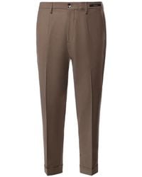 Michael Coal - Pleated Turn-Up Trousers - Lyst