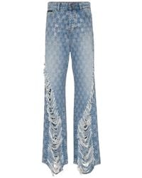 Philipp Plein - Monogram Strass Jeans - Lyst