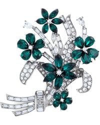Dolce & Gabbana - Spilla A Fiore Con Cristalli - Lyst