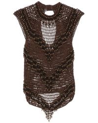 Bless - Haut En Crochet À Perles - Lyst