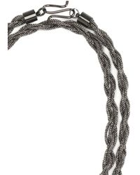Fabiana Filippi Braided Necklace With Diamond Wire in