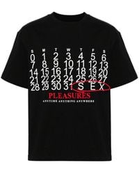 Pleasures - Calendar-print Cotton T-shirt - Lyst