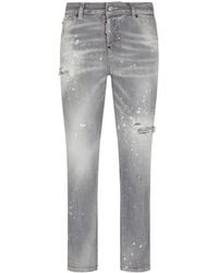 DSquared² - Paint-Splatter Ripped Jeans - Lyst