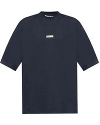 Marni - Crew-Neck Logo T-Shirt - Lyst