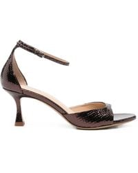 Lola Cruz - Kumala Snakeskin-Effect Buckle-Fastening Sandals - Lyst