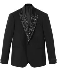 Versace - Crystal-Embellished Wool Blazer - Lyst