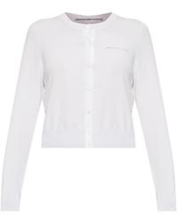 Alexander Wang - Crystal Logo Cardigan - Lyst