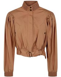 Chloé - Belted Puff-Sleeve Jacket - Lyst