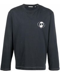 Our Legacy Sweatshirt mit Skelett-Print - Grau