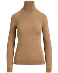 Ralph Lauren - Ribbed-Knit Turtleneck Sweater - Lyst