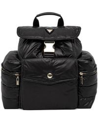 Guess - Quilted Buckle-Fastening Backpack - Lyst