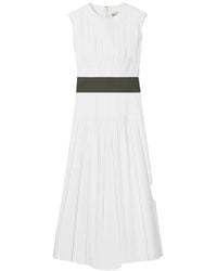 Tory Burch - Robe Plissée En Popeline - Lyst