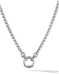 David Yurman - Sterling Silver Smooth Amulet Vehicle Box Chain Necklace - Lyst