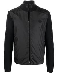 Moncler - Cardigan Mit Logo-Patch - Lyst