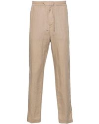 Canali - Mid-rise Tapered Linen Trousers - Lyst