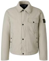 Stone Island - 4100022 Micro Reps Down Coach Jacket With Anti-Drop - Lyst