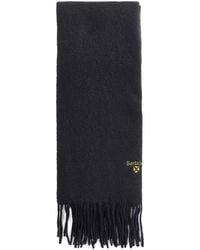 Barbour - Schal mit Logo-Stickerei - Lyst