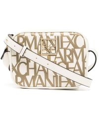 Dames Tassen voor voor heren Shoppers Armani Exchange Cameratas Met Logoprint in het Wit 
