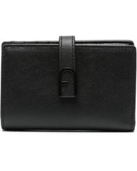 Furla - Flow Compact Wallet Nero Claris Lux Calf Leather - Lyst