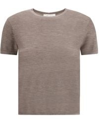 Lisa Yang - Ira Geribbeld T-Shirt - Lyst