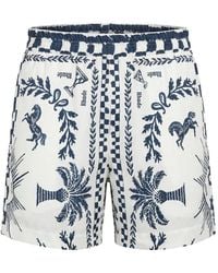 Rhude - Short Imprimé À Lien De Resserrage - Lyst