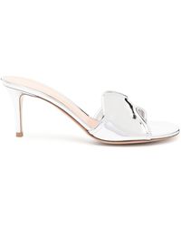 Gianvito Rossi - Tone Curved Upper Leather Mules - Lyst