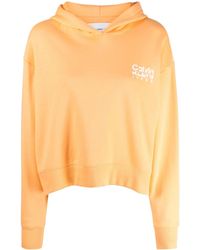 Calvin Klein - Hoodie En Coton À Logo Imprimé - Lyst