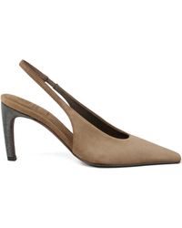 Brunello Cucinelli - 80mm Suede Pumps - Lyst