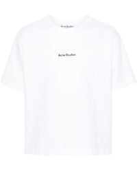 Acne Studios - T-shirt en coton biologique à logo imprimé - Lyst