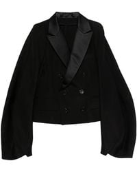 Sacai - Double-Breasted Cropped Jacket - Lyst