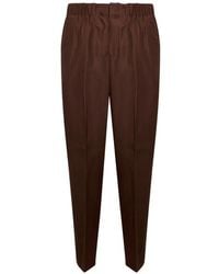 Laneus - Elastic-Waistband Tapered Trousers - Lyst