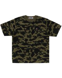 A Bathing Ape - Embroidered-logo Cotton T-shirt - Lyst