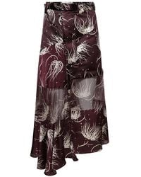 Sacai - Rock Mit Blumen-Print - Lyst