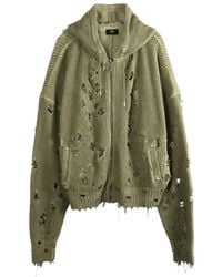 THUG CLUB - Distressed Zip-Up Hoodie - Lyst