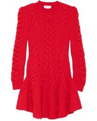 McQueen - ケーブルニット ミニドレス - Lyst