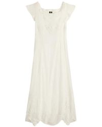RRL - Broderie Anglaise Midi Dress - Lyst