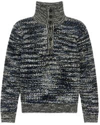 Missoni - Buttoned High-Collar 3D-Knit Slub Wool And Viscose Sweater - Lyst
