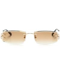 Cartier - Rectangle-Frame Sunglasses - Lyst