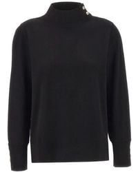 Elena Miro - Pullover Mit Logo-Stickerei - Lyst