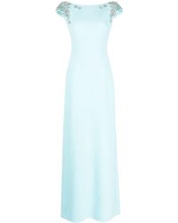 Jenny Packham - Rosamund Crystal-embellished Cap-sleeve Gown - Lyst