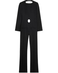 Courreges - Open-Back Virgin Wool Jumpsuit - Lyst
