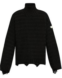 MM6 by Maison Martin Margiela - ダメージ ハイネック プルオーバー - Lyst